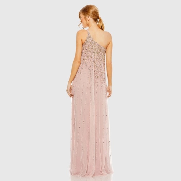 MAC DUGGAL 9224 NWT One Shoulder Embellished Trapeze A Line Gown - Picture 3 of 8